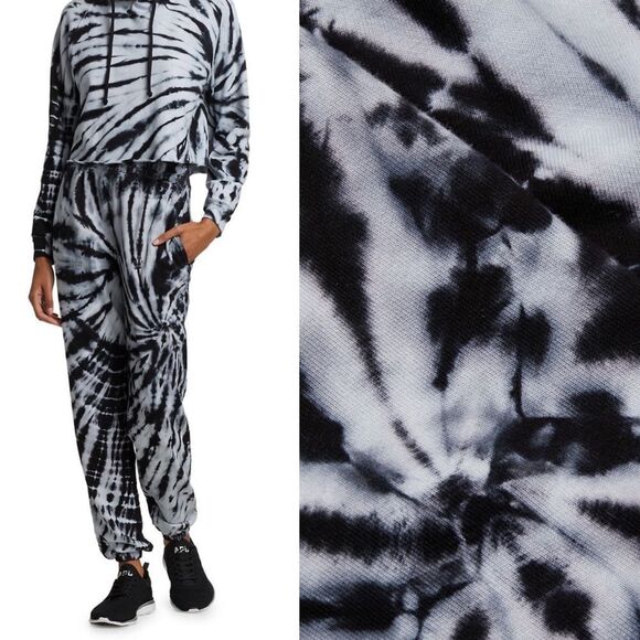 NWT Year of Ours Tie Dye Elastic Sweatpants Joggers in Black Dye XS - Picture 3 of 6